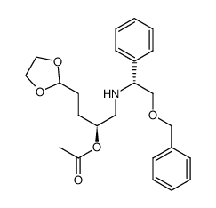 (1S,1’R)-1-[(2’-benzyloxy-1’-phenylethylamino)methyl]-3-[1,3]dioxolan-2-ylpropyl acetate结构式