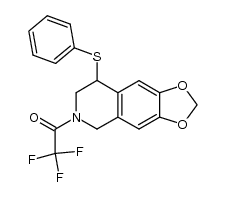 6,7-Methylenedioxy-4-phenylthio-N-trifluoroacetyl-1,2,3,4-tetrahydroisoquinoline结构式