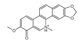 2-methoxy-12-methyl-[1,3]benzodioxolo[5,6-c]phenanthridin-12-ium-1-ol结构式