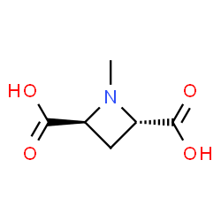 2,4-Azetidinedicarboxylicacid,1-methyl-,(2S-trans)-(9CI) structure