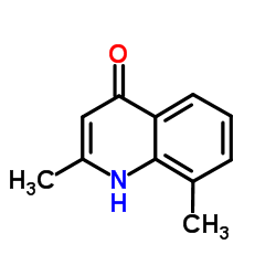 2,8-二甲基-4-喹啉醇结构式