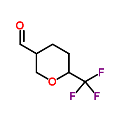 6-(Trifluoromethyl)tetrahydro-2H-pyran-3-carbaldehyde Structure