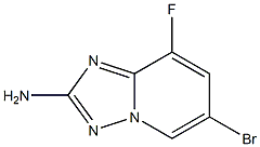 6-Bromo-8-fluoro-[1,2,4]triazolo[1,5-a]pyridin-2-ylamine结构式