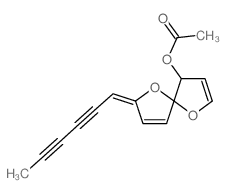 1,6-Dioxaspiro[4.4]nona-2,8-dien-4-ol,7-(2,4-hexadiyn-1-ylidene)-, 4-acetate structure
