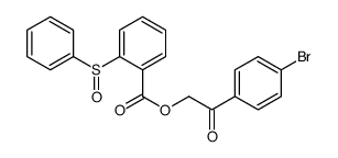 [2-(4-bromophenyl)-2-oxoethyl] 2-(benzenesulfinyl)benzoate结构式