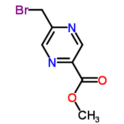 Methyl 5-(bromomethyl)pyrazine-2-carboxylate structure
