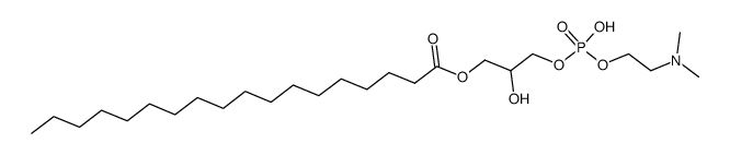 Octadecanoic acid 3-[(2-dimethylamino-ethoxy)-hydroxy-phosphoryloxy]-2-hydroxy-propyl ester结构式