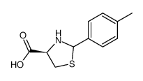 (4R)-2-(4-methylphenyl)-4-thiazolidinecarboxylic acid Structure
