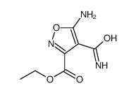 Ethyl 5-amino-4-carbamoyl-1,2-oxazole-3-carboxylate结构式