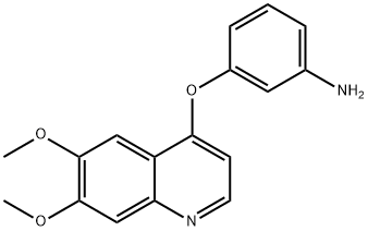 3-[(6,7-dimethoxyquinolin-4-yl)oxy]aniline结构式