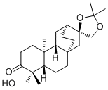 ent-19-Hydroxy-16α,17- isopropylidenedioxyatisan-3-one结构式
