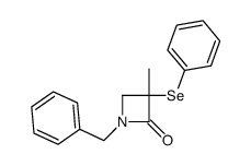 1-benzyl-3-methyl-3-(phenylselanyl)azetidin-2-one Structure