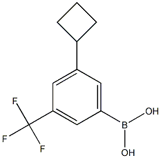 3-Trifluoromethyl-5-(cyclobutyl)phenylboronic acid结构式