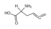 (S)-2-amino-4,5-hexadienoic acid structure