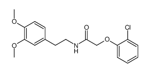 2-(2-chlorophenoxy)-N-(3,4-dimethoxyphenethyl)acetamide结构式