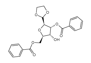 2,5-anhydro-3,6-di-O-benzoyl-D-allose ethylene acetal结构式