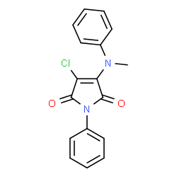 3-chloro-4-(methylanilino)-1-phenyl-1H-pyrrole-2,5-dione结构式