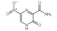 3,4-二氢-6-硝基-3-氧代-2-吡嗪羧酰胺结构式