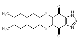 1H-Benzimidazole-4,7-dione,5,6-bis(hexylthio)- structure