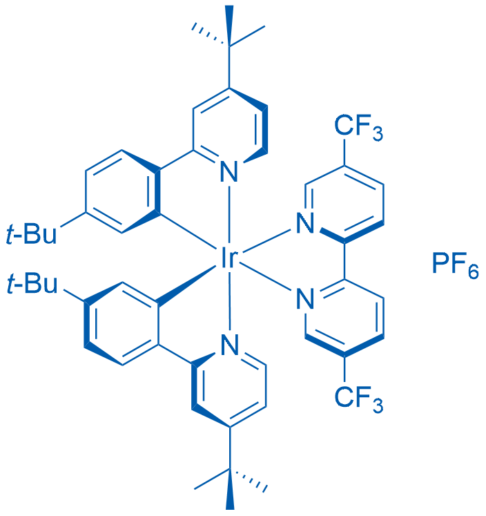 Ir[tBu(tBu)ppy]2(5,5'-dCF3bpy)PF6 Structure