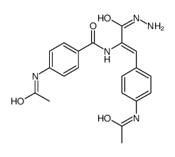 4-acetamido-N-[(Z)-2-(4-acetamidophenyl)-1-(hydrazinecarbonyl)ethenyl] benzamide Structure