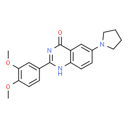 2-(3,4-DIMETHOXYPHENYL)-6-(1-PYRROLIDINYL)-4(3H)-QUINAZOLINONE结构式