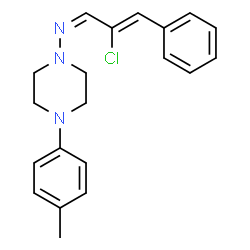 N-[(1Z,2Z)-2-chloro-3-phenylprop-2-en-1-ylidene]-4-(4-methylphenyl)piperazin-1-amine Structure