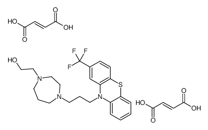 (E)-but-2-enedioic acid,2-[4-[3-[2-(trifluoromethyl)phenothiazin-10-yl]propyl]-1,4-diazepan-1-yl]ethanol Structure