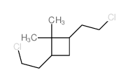 Cyclobutane,2,4-bis(2-chloroethyl)-1,1-dimethyl- Structure