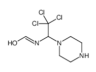 N-(2,2,2-trichloro-1-piperazin-1-ylethyl)formamide结构式