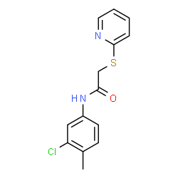 N-(3-Chloro-4-methylphenyl)-2-(2-pyridinylsulfanyl)acetamide structure