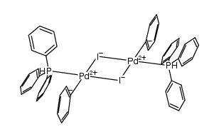 [(Ph3P)2Pd2(Ph)2(m-I)2]结构式