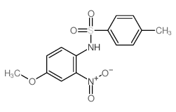 N-(4-methoxy-2-nitro-phenyl)-4-methyl-benzenesulfonamide结构式
