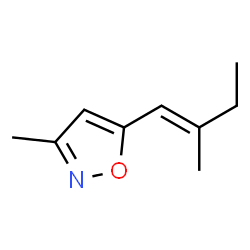 Isoxazole, 3-methyl-5-[(1E)-2-methyl-1-butenyl]- (9CI) structure