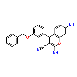 2,7-Diamino-4-[3-(benzyloxy)phenyl]-4H-chromene-3-carbonitrile Structure