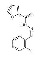 2-Furancarboxylicacid, 2-[(2-chlorophenyl)methylene]hydrazide structure
