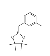 2-[(3,5-dimethylphenyl)methyl]-4,4,5,5-tetramethyl-1,3,2-dioxaborolane Structure
