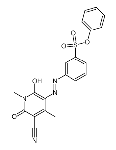 3-[(5-Cyano-1,6-dihydro-2-hydroxy-1,4-dimethyl-6-oxopyridin-3-yl)azo]benzenesulfonic acid phenyl ester Structure