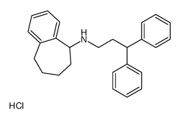 3,3-diphenylpropyl(6,7,8,9-tetrahydro-5H-benzo[7]annulen-5-yl)azanium,chloride结构式