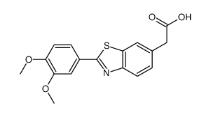 2-(3,4-Dimethoxyphenyl)-6-benzothiazoleacetic acid Structure