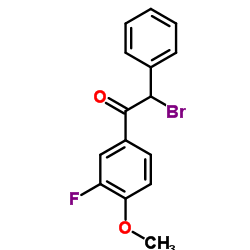 2-Bromo-1-(3-fluoro-4-methoxyphenyl)-2-phenylethanone结构式