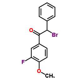 2-Bromo-1-(3-fluoro-4-methoxyphenyl)-2-phenylethanone structure