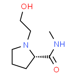 2-Pyrrolidinecarboxamide,1-(2-hydroxyethyl)-N-methyl-,(2S)-(9CI) structure