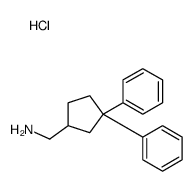 (3,3-diphenylcyclopentyl)methanamine,hydrochloride Structure