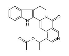 1-(5-oxo-5,7,8,13-tetrahydroindolo[2',3':3,4]pyrido[1,2-b][2,7]naphthyridin-1-yl)ethyl acetate结构式