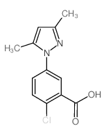 2-chloro-5-(3,5-dimethylpyrazol-1-yl)benzoic acid结构式