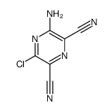 3-amino-5-chloropyrazine-2,6-dicarbonitrile结构式