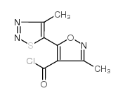 3-甲基-5-(4-甲基-1,2,3-噻二唑)-4-异噁唑羰酰氯结构式