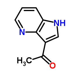 3-乙酰基-1H-吡咯并[3,2-B]吡啶结构式