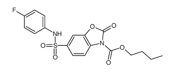butyl 6-[(4-fluorophenyl)sulfamoyl]-2-oxo-1,3-benzoxazole-3-carboxylate Structure